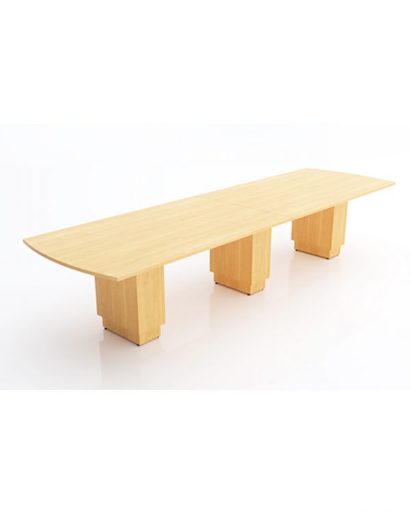 Maple Table Rectangular Column B2018-C65-ARC END_ RECTANGLE COLUMN BASE-NATURAL MAPLE - Interior Solutions